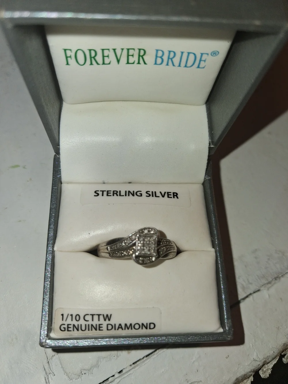 Sterling Silver Diamond Accent Knot Ring in Silver